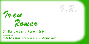 iren romer business card