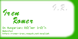 iren romer business card